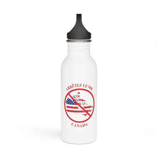 Water Bottle Eco-Friendly Stainless Steel - 'Stop The Steal - Canada' - Bilingual