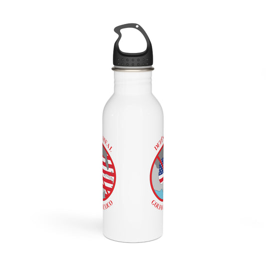 Water Bottle Eco-Friendly Stainless Steel - 'Stop The Steal - Gulf of Mexico' - Bilingual