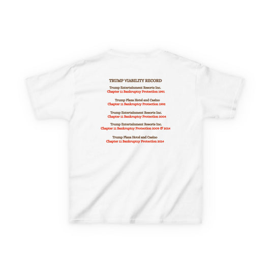 Kids Cotton T-Shirt - 'Canada Proudly Not Viable' c/w Trump Record
