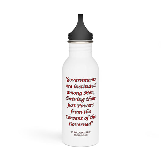Water Bottle Eco-Friendly Stainless Steel - '51st State? - I Will Never Consent!'