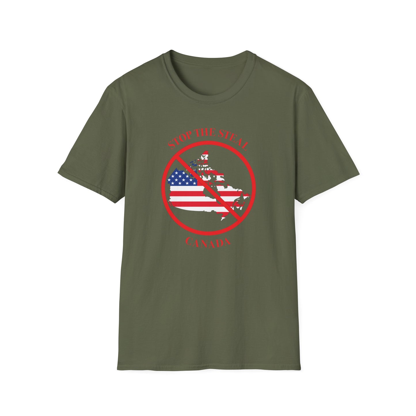 Adult Unisex Ultra Cotton Tee - 'Stop the Steal - Canada' - English