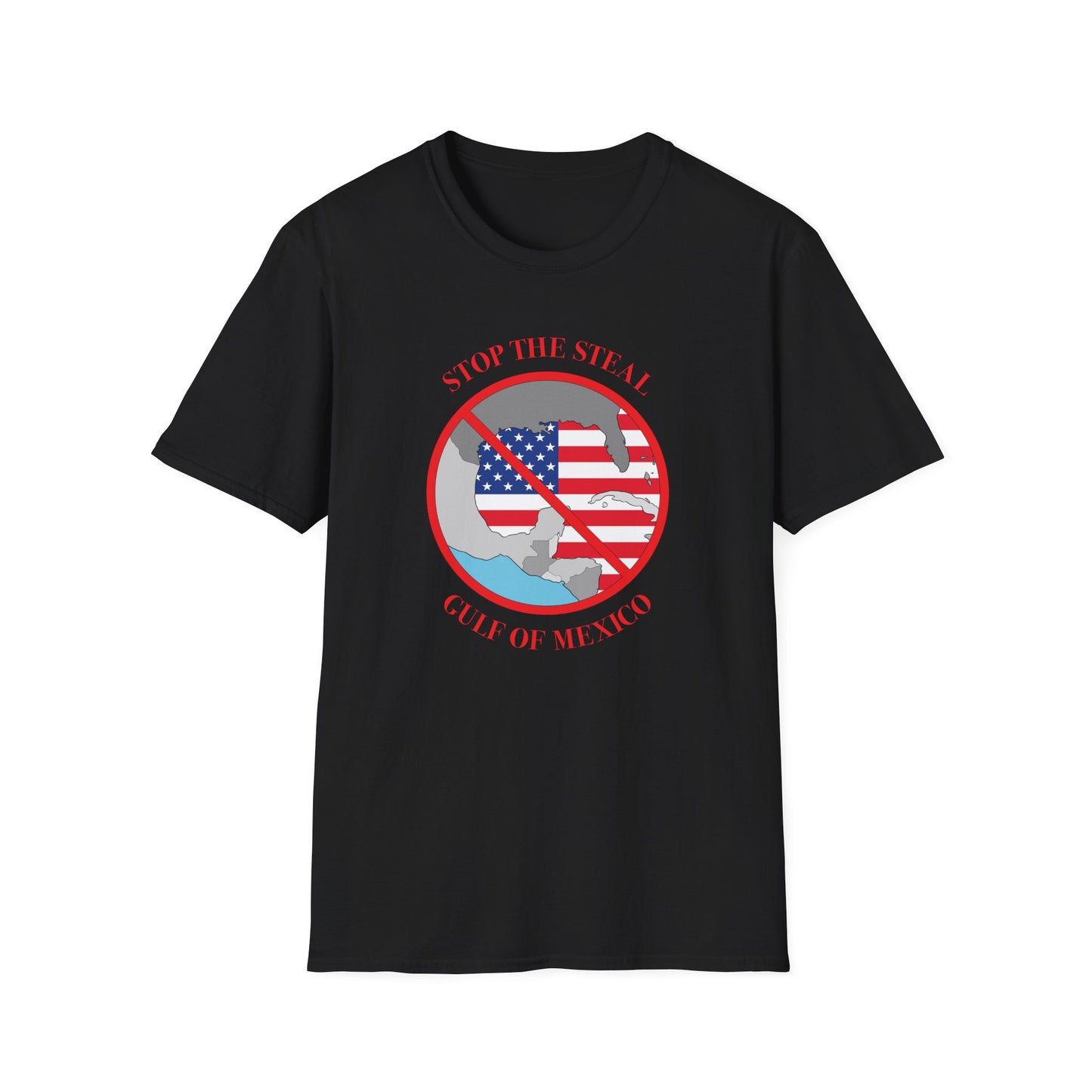 Adult Unisex Ultra Cotton Tee - 'Stop the Steal Gulf of Mexico' - English