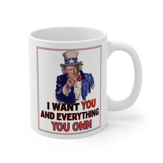 Dynamic Ceramic Mug - 'Uncle Scam Wants You' | 11oz, 15oz, 20oz