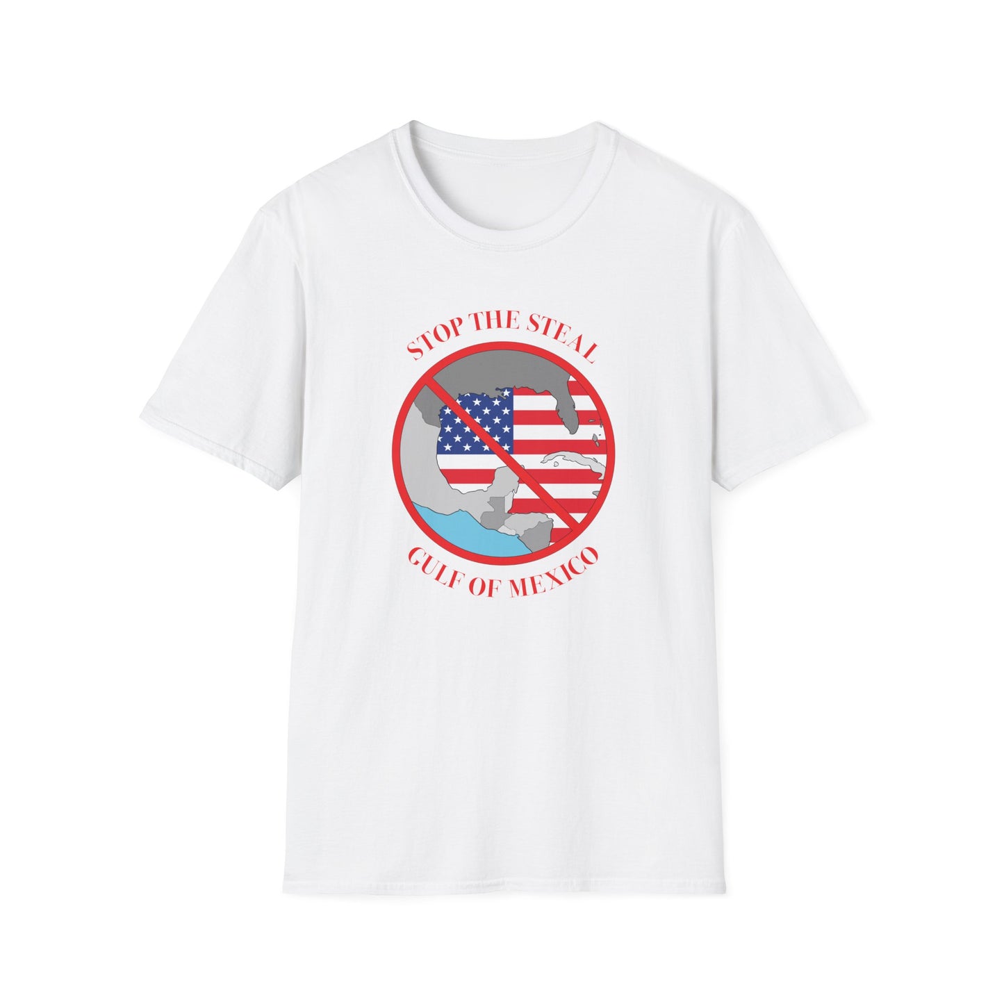 Adult Unisex Ultra Cotton Tee - 'Stop the Steal Gulf of Mexico' - English