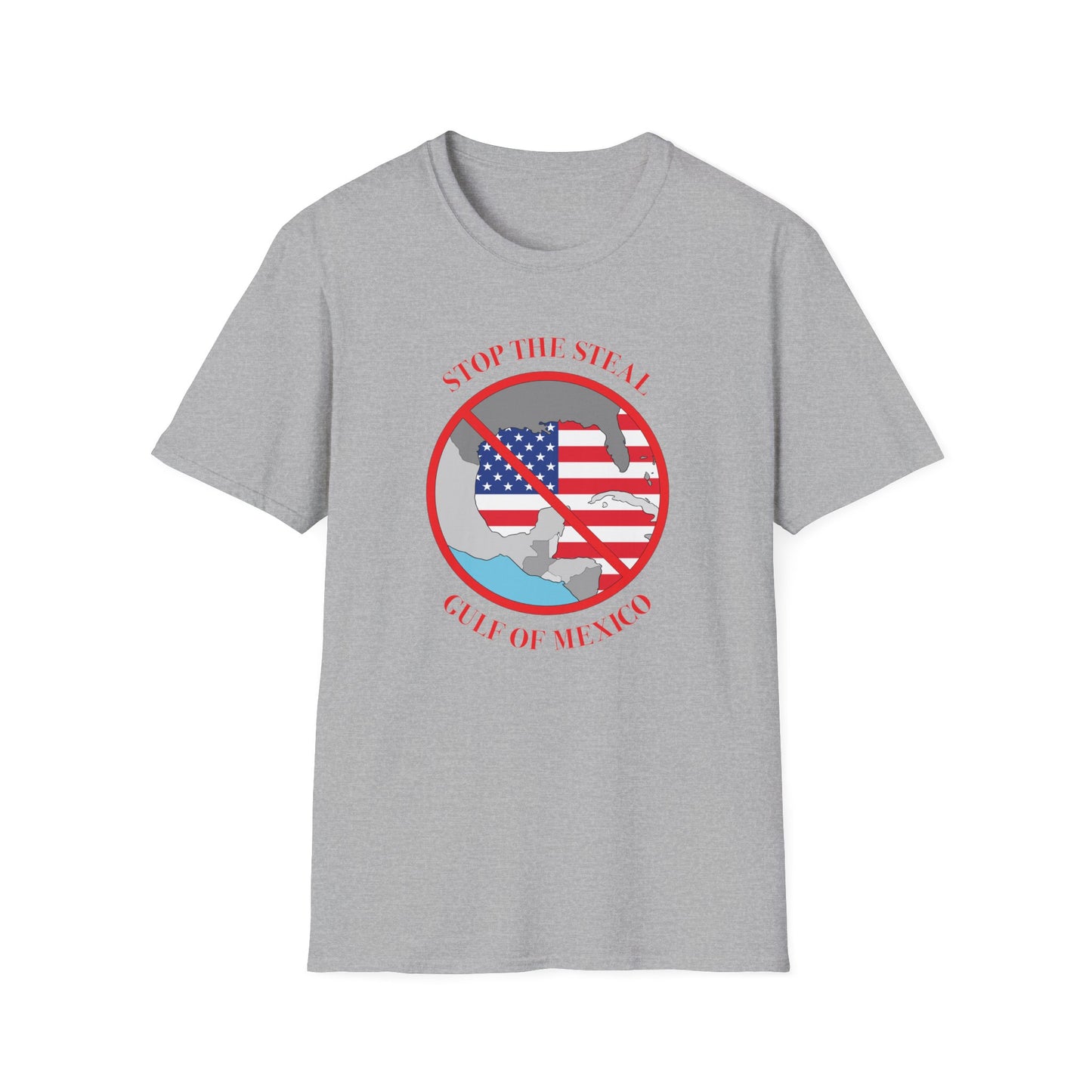 Adult Unisex Ultra Cotton Tee - 'Stop the Steal Gulf of Mexico' - English