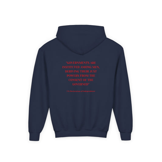 Kids Cotton Blend Hoodie - 'Stop the Steal Canada' - English