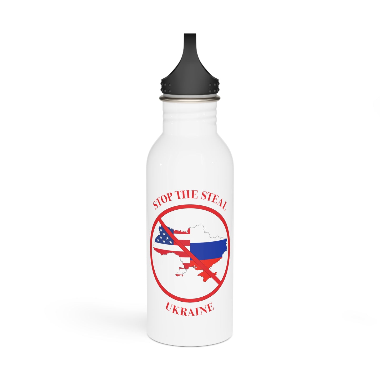 Water Bottle Eco-Friendly Stainless Steel - 'Stop the Steal - Ukraine' - Bilingual