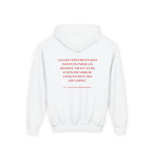 Kids Cotton Blend Hoodie - 'Stop the Steal Canada' - French