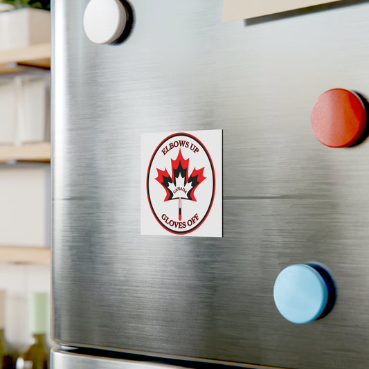 Fridge Magnet Canada - 'Elbows Up, Gloves Off' - English