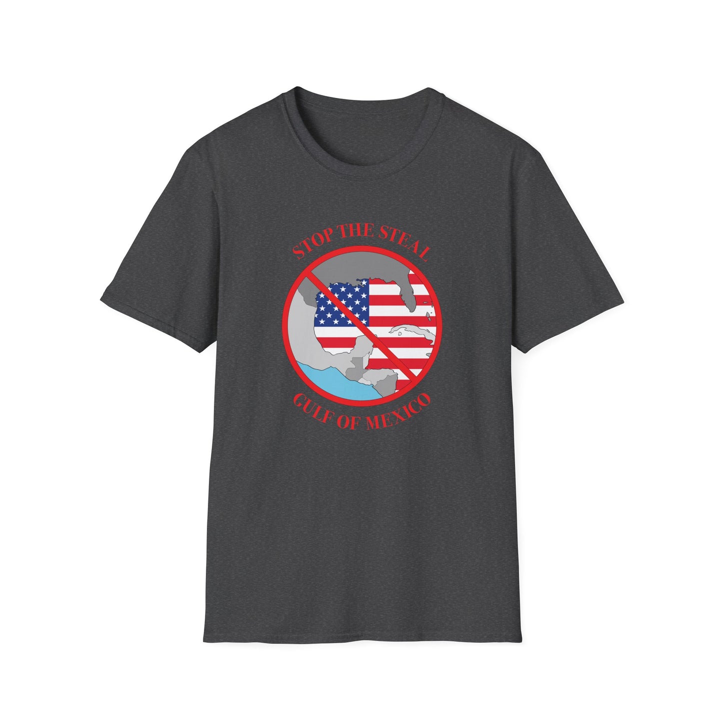 Adult Unisex Ultra Cotton Tee - 'Stop the Steal Gulf of Mexico' - English