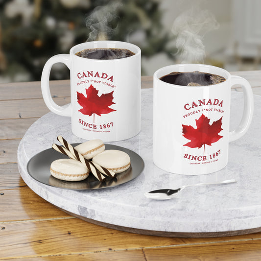 Dynamic Ceramic Mug - 'Canada Proudly Not Viable' - English | 11oz, 15oz, 20oz