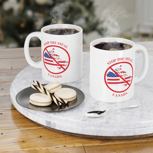 Dynamic Ceramic Mug - 'Stop the Steal - Canada' - English | 11oz, 15oz, 20oz