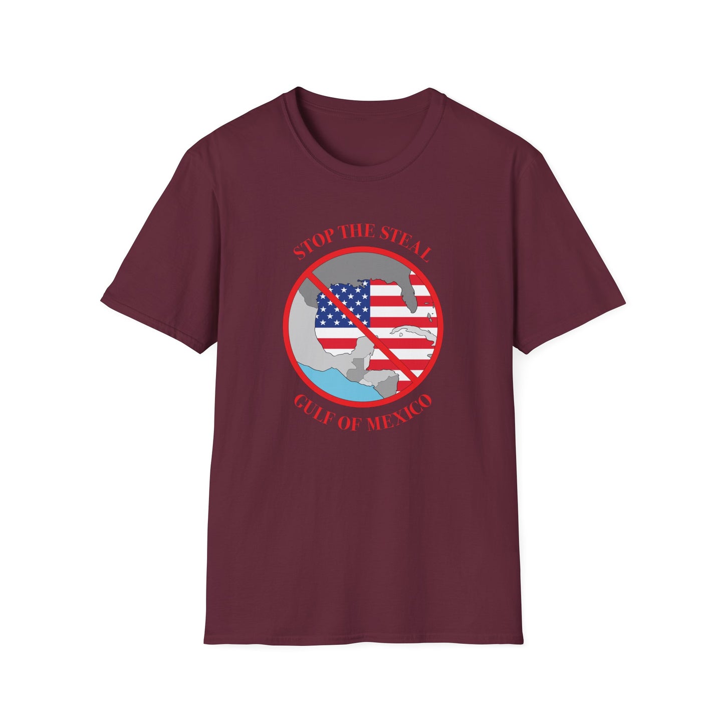 Adult Unisex Ultra Cotton Tee - 'Stop the Steal Gulf of Mexico' - English