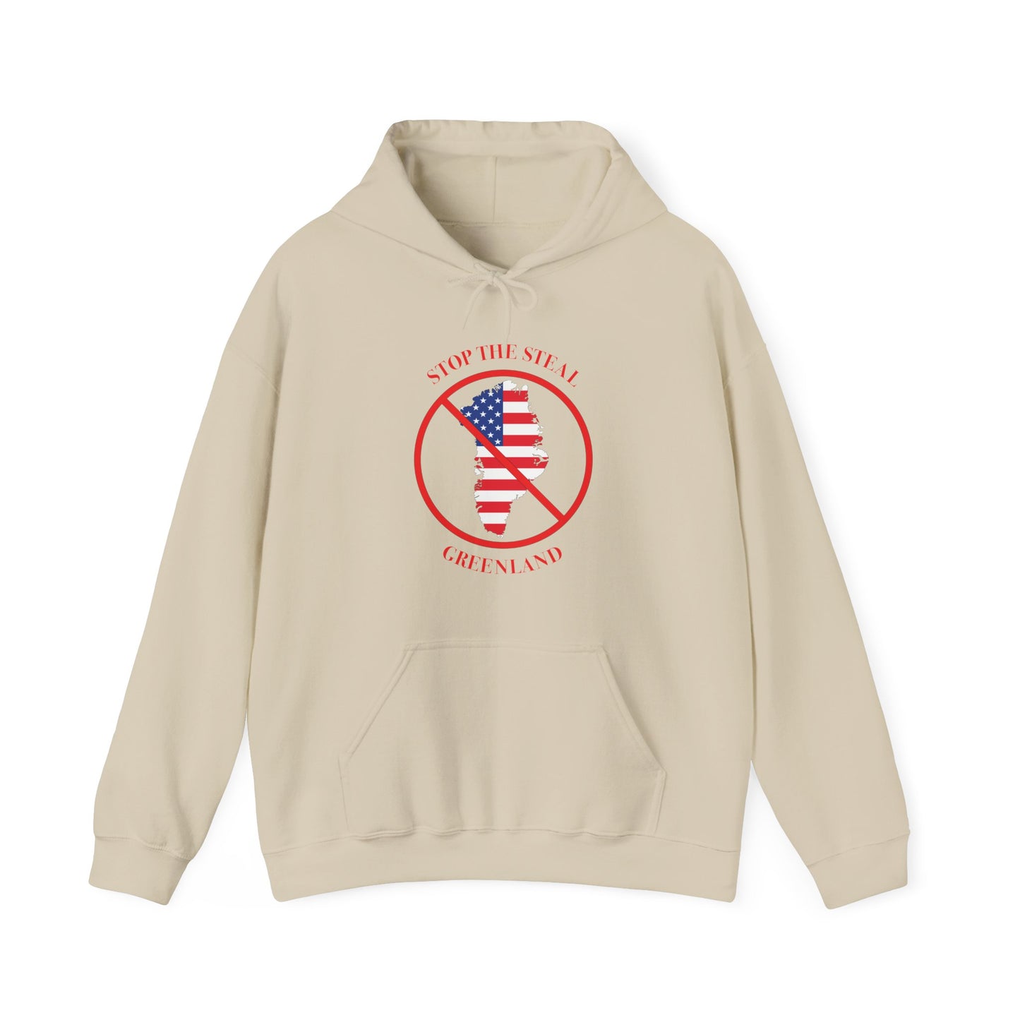 Adult Unisex Midweight Fleece Hoodie - 'Stop the Steal - Greenland' - English