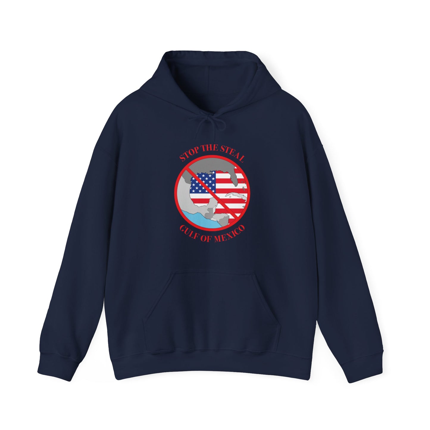 Adult Unisex Midweight Fleece Hoodie - 'Stop the Steal - Gulf of Mexico' - English