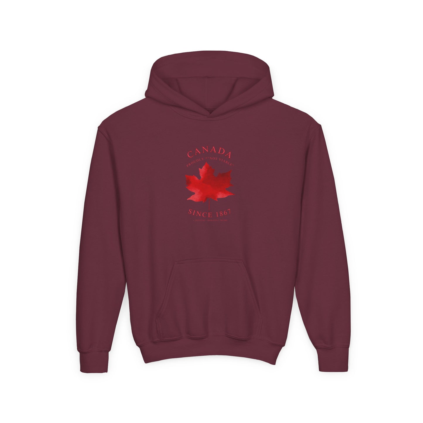 Kids Cotton Blend Hoodie - 'Canada Proudly Not Viable' - English