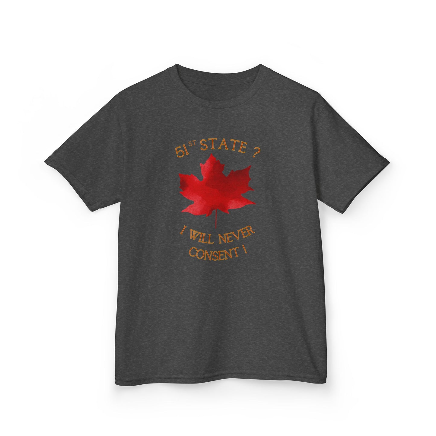 Kids Cotton T-Shirt - '51st State - I Will Never Consent'