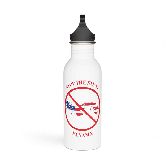 Water Bottle Eco-Friendly Stainless Steel - 'Stop The Steal - Panama' - Bilingual