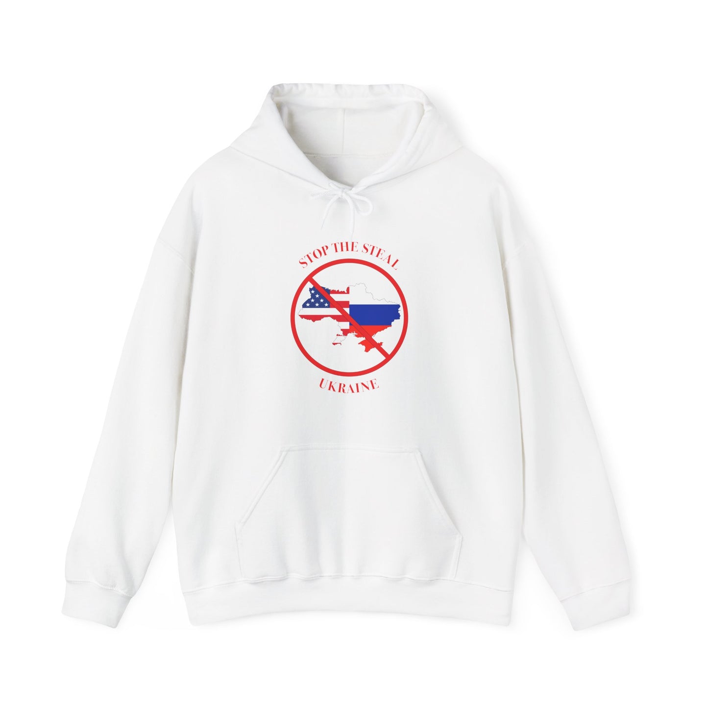 Adult Unisex Midweight Fleece Hoodie - 'Stop the Steal - Ukraine' - English