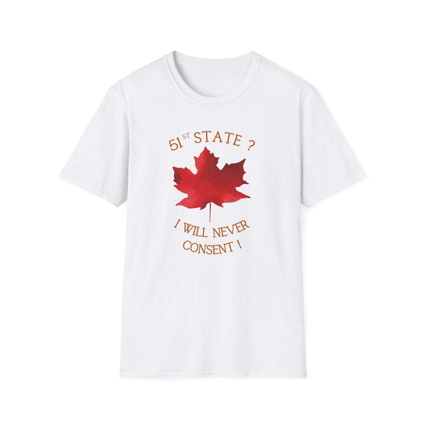 Adult Unisex Ultra Cotton Tee - '51st State? - I Will Never Consent'
