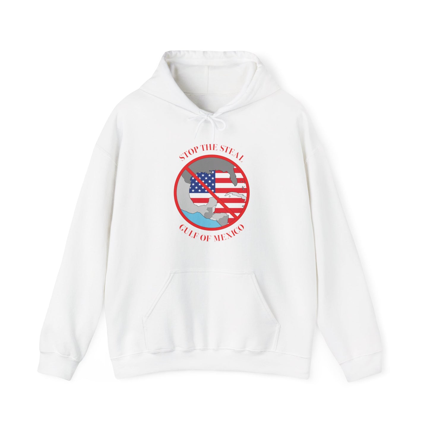 Adult Unisex Midweight Fleece Hoodie - 'Stop the Steal - Gulf of Mexico' - English