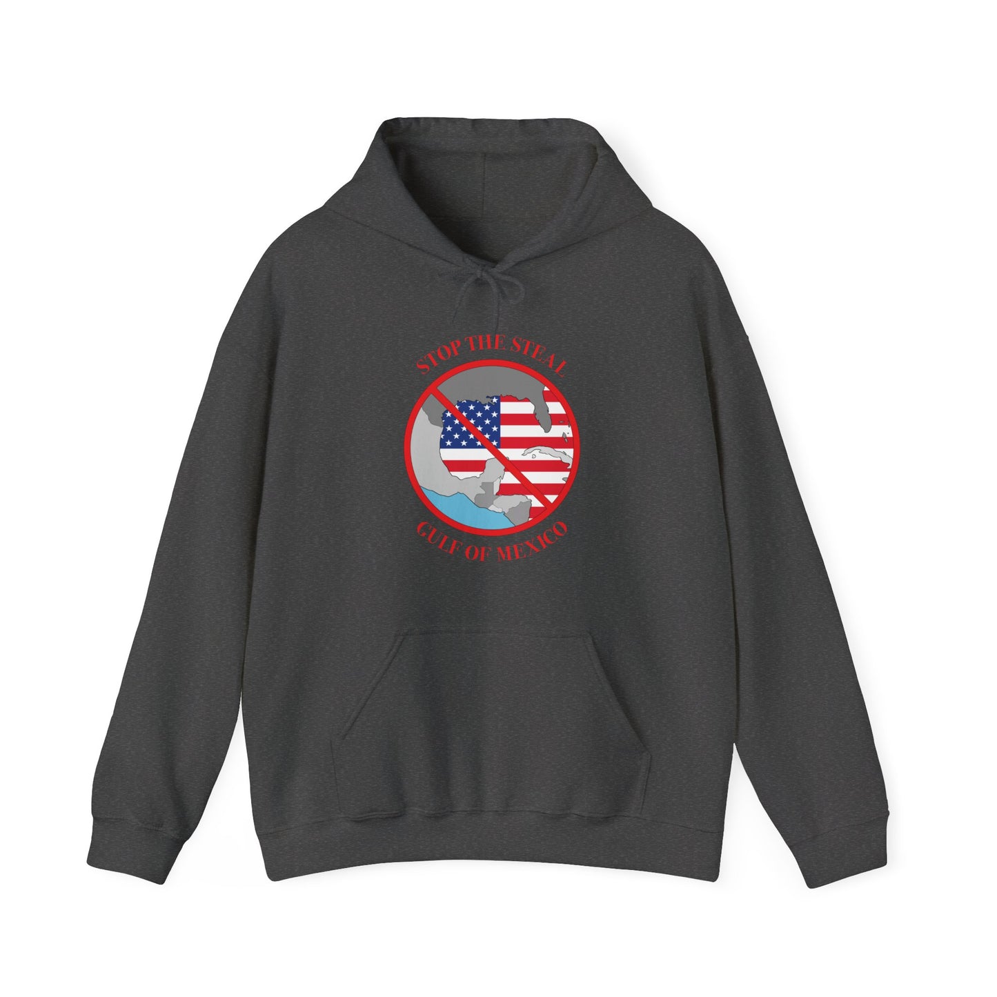 Adult Unisex Midweight Fleece Hoodie - 'Stop the Steal - Gulf of Mexico' - English