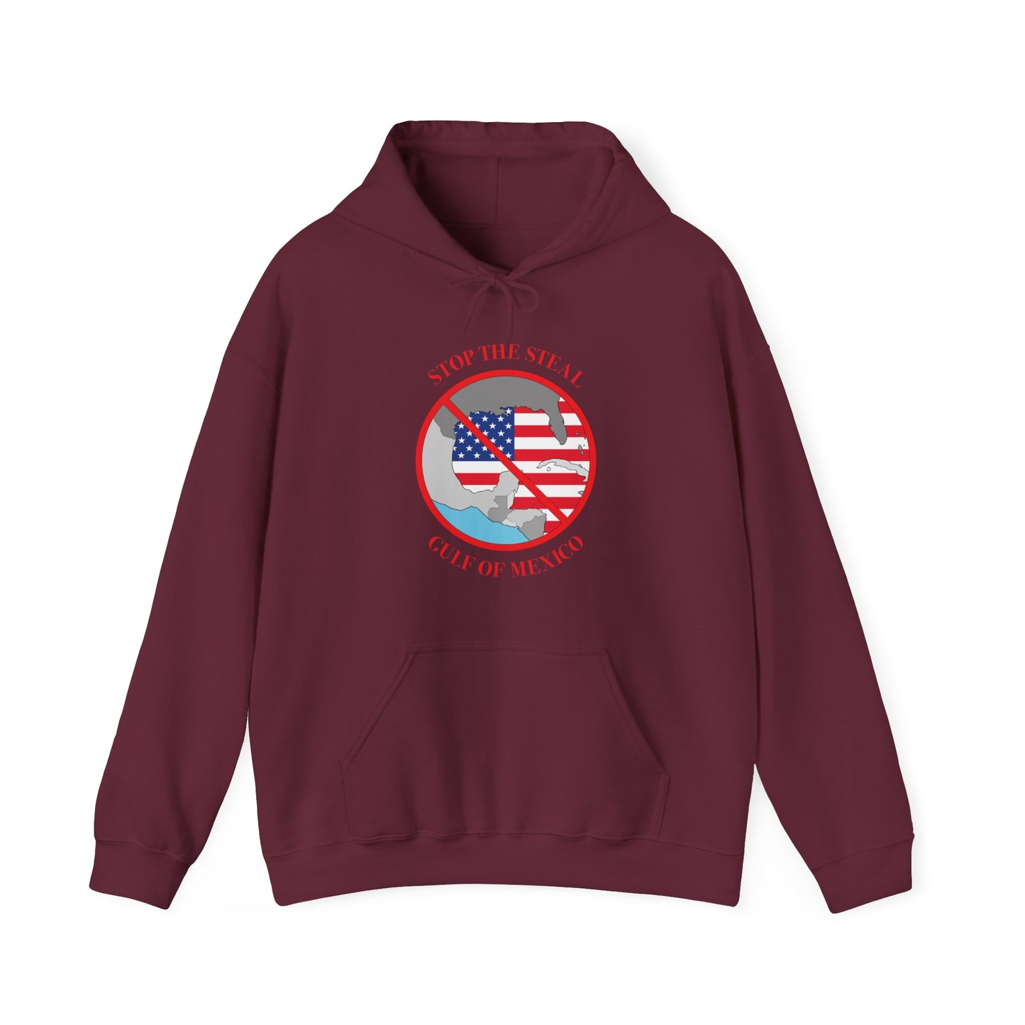 Adult Unisex Midweight Fleece Hoodie - 'Stop the Steal - Gulf of Mexico' - English