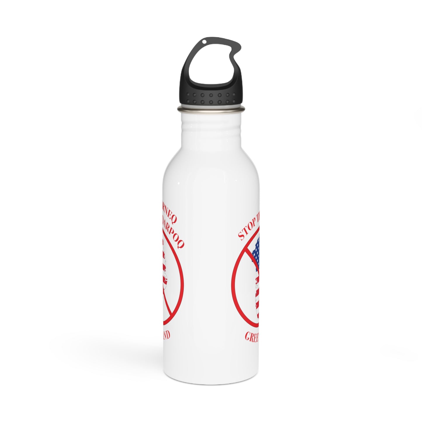 Water Bottle Eco-Friendly Stainless Steel - 'Stop The Steal - Greenland' - Bilingual