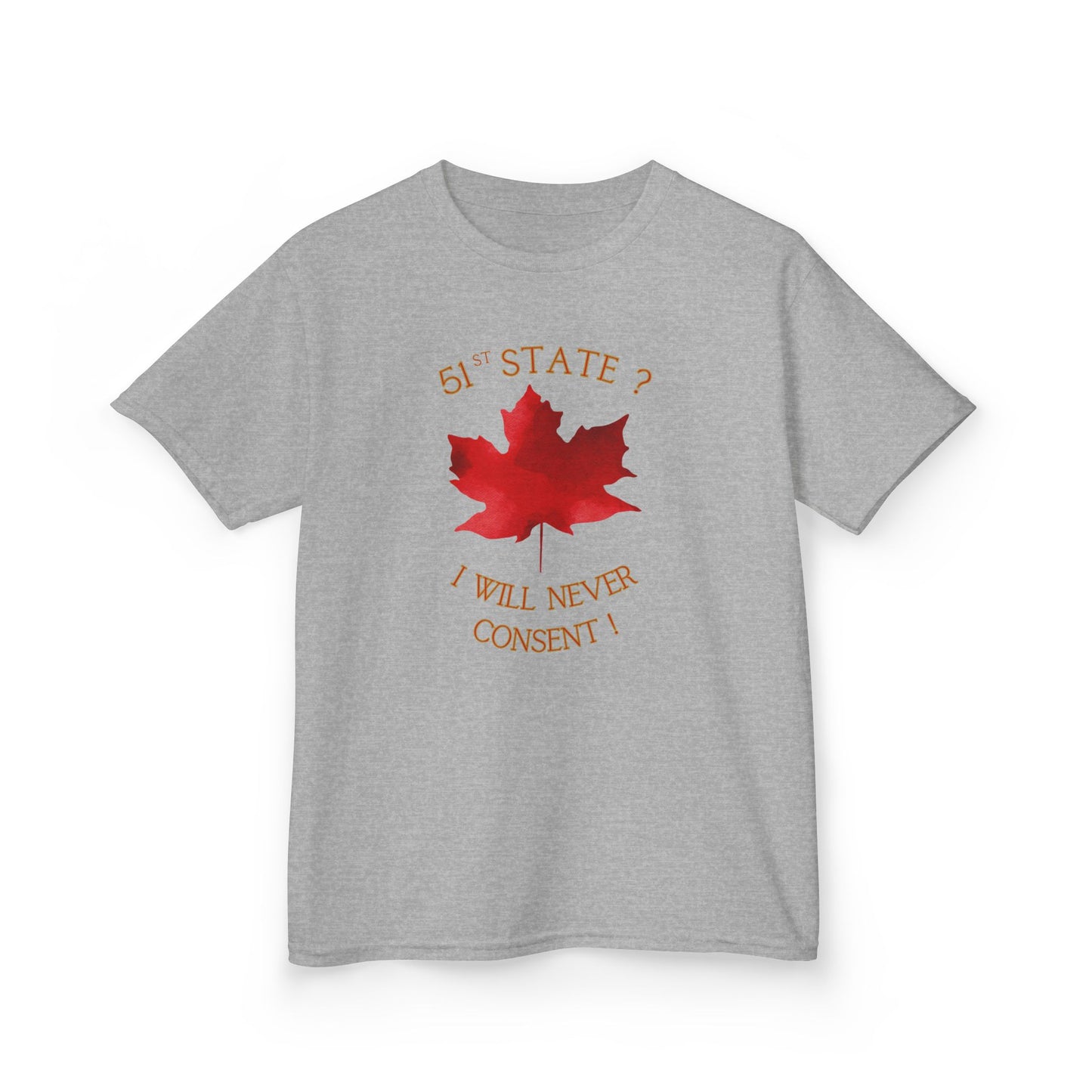 Kids Cotton T-Shirt - '51st State - I Will Never Consent'