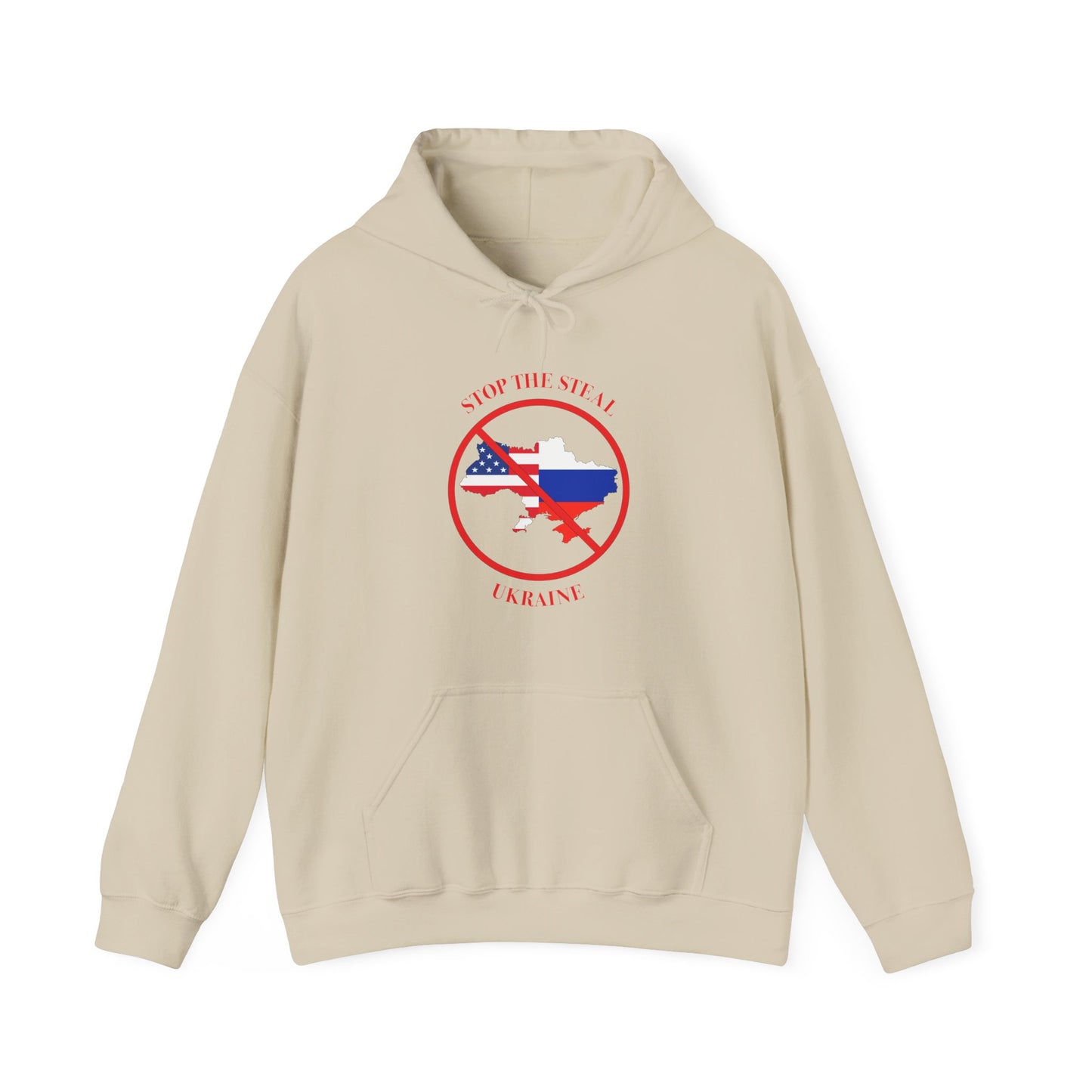 Adult Unisex Midweight Fleece Hoodie - 'Stop the Steal - Ukraine' - English