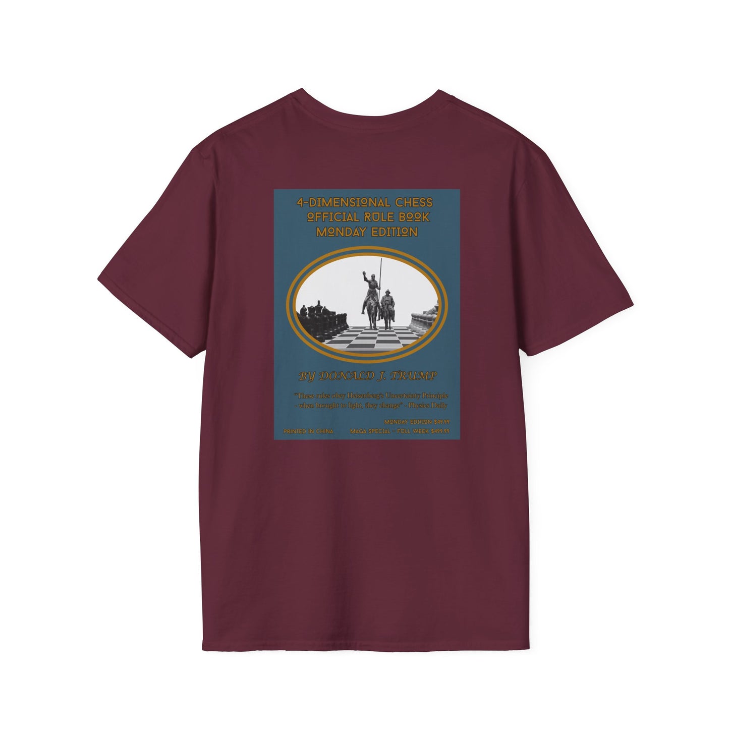 Adult Unisex Ultra Cotton Tee - 'DJT 4-Dimensional Chess Rule Book'