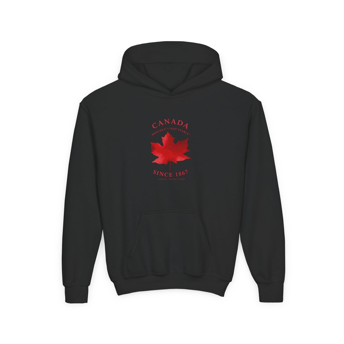 Kids Cotton Blend Hoodie - 'Canada Proudly Not Viable' - English