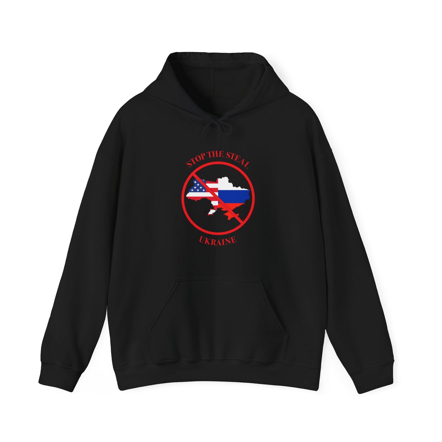 Adult Unisex Midweight Fleece Hoodie - 'Stop the Steal - Ukraine' - English