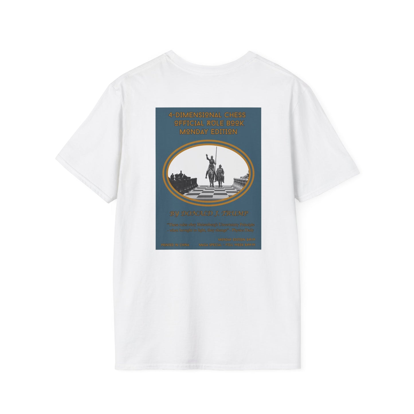 Adult Unisex Ultra Cotton Tee - 'DJT 4-Dimensional Chess Rule Book'
