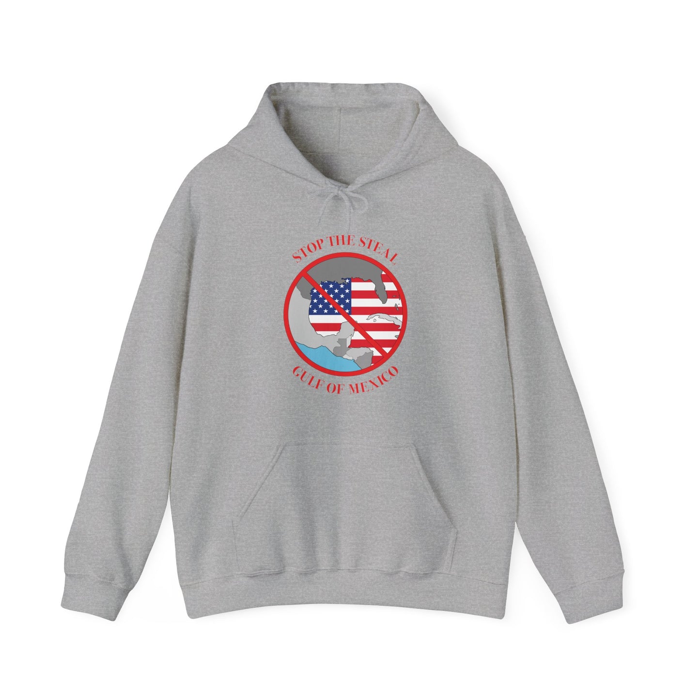 Adult Unisex Midweight Fleece Hoodie - 'Stop the Steal - Gulf of Mexico' - English