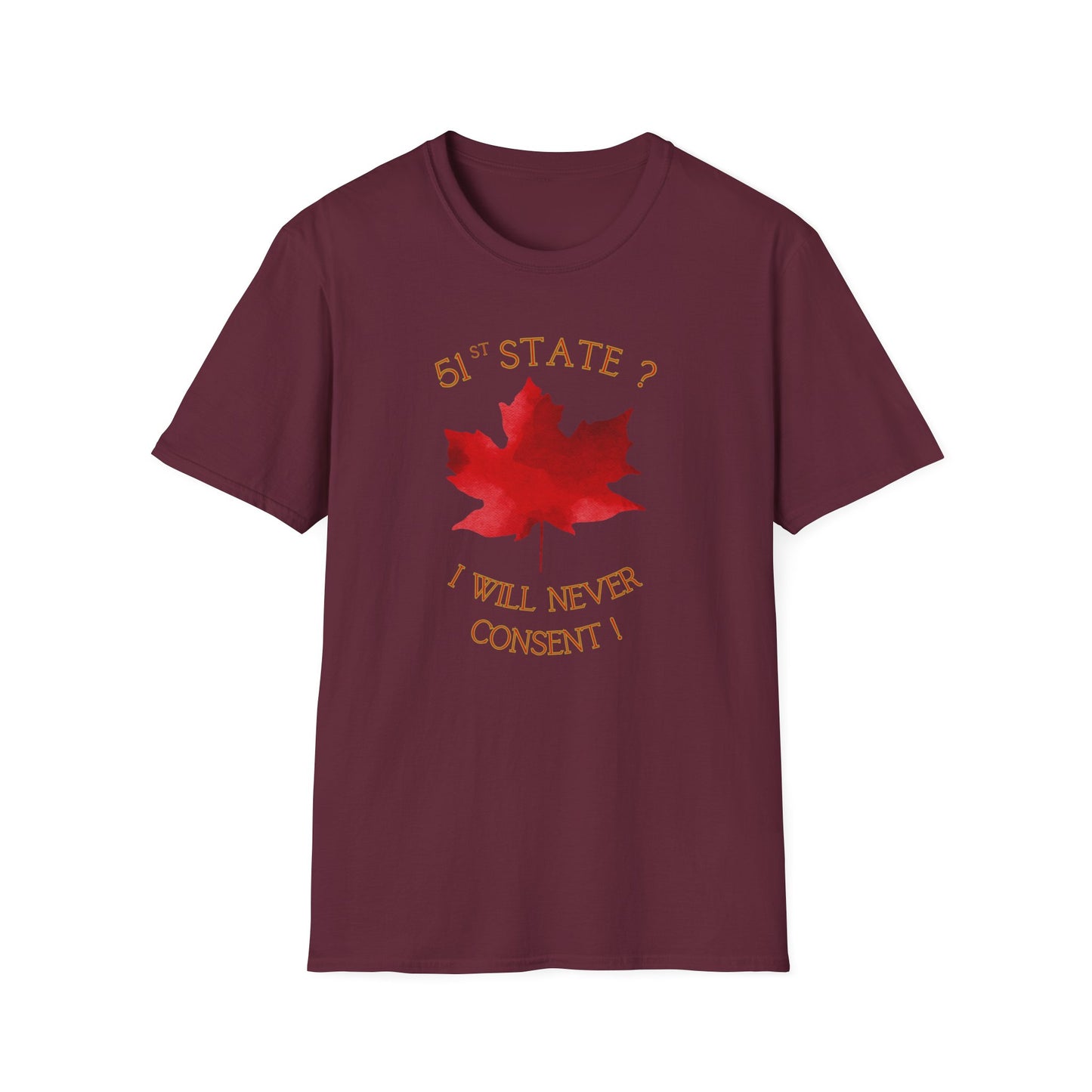 Adult Unisex Ultra Cotton Tee - '51st State? - I Will Never Consent'