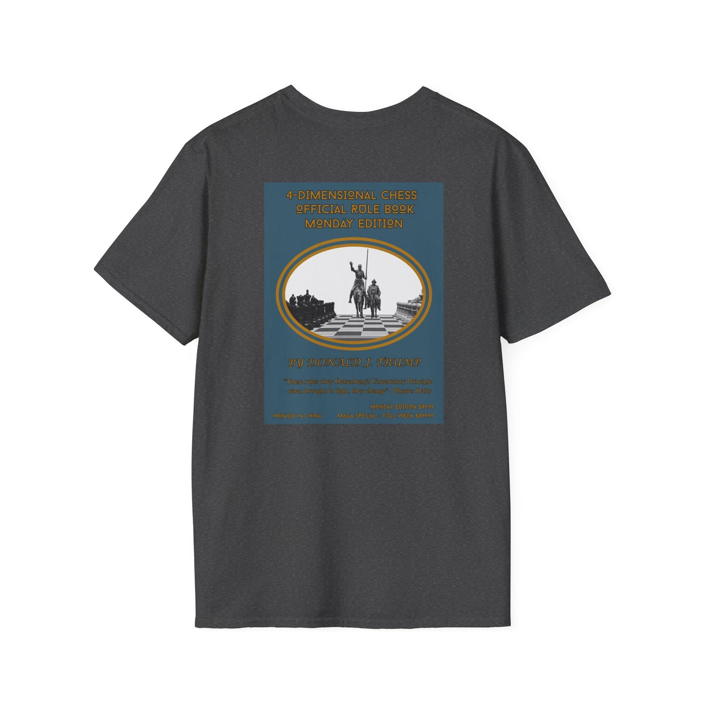 Adult Unisex Ultra Cotton Tee - 'DJT 4-Dimensional Chess Rule Book'