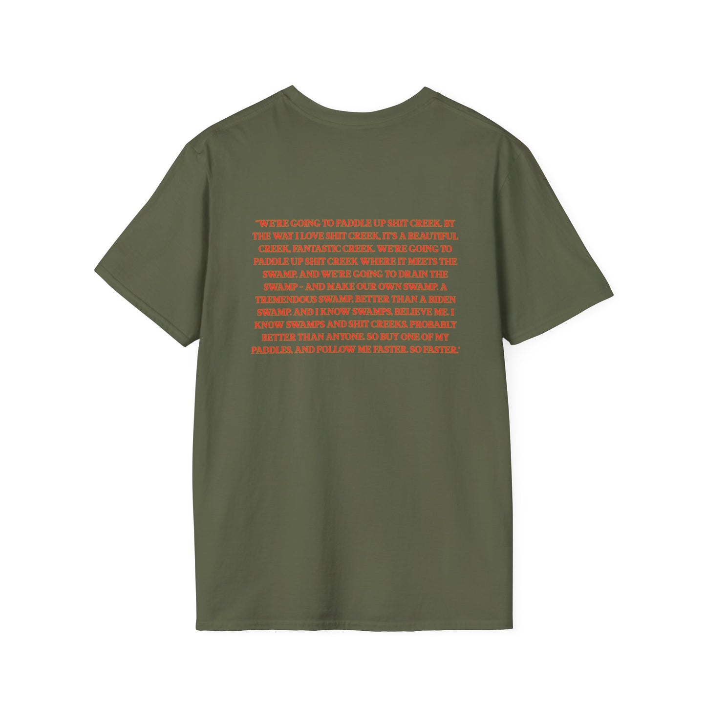 Adult Unisex Ultra Cotton Tee - 'DJT Shit Creek Paddles - MAGA Edition'