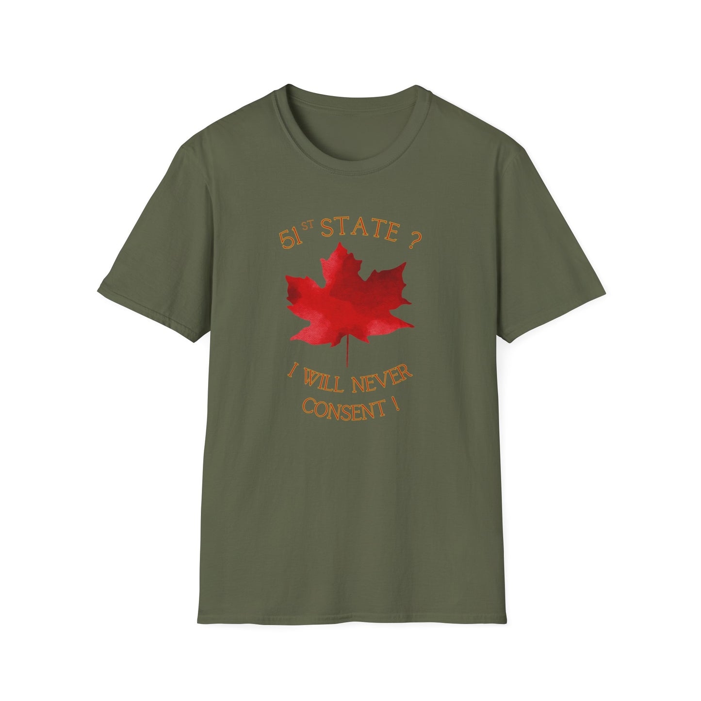 Adult Unisex Ultra Cotton Tee - '51st State? - I Will Never Consent'