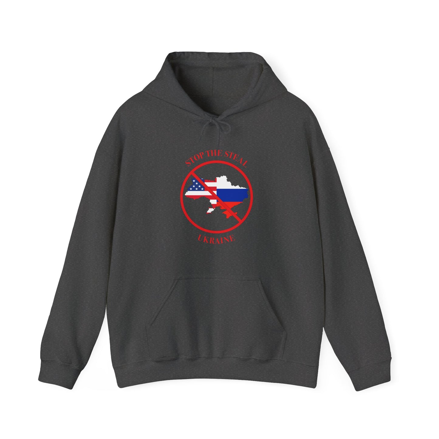 Adult Unisex Midweight Fleece Hoodie - 'Stop the Steal - Ukraine' - English