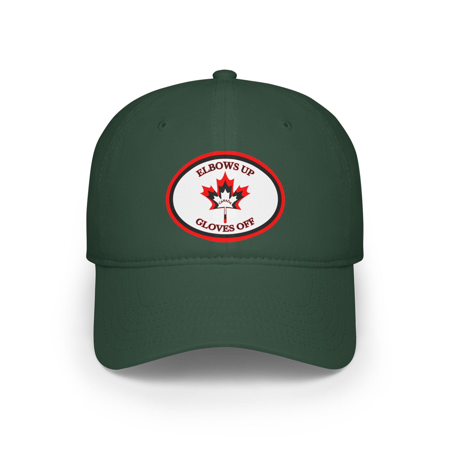 Low Profile Baseball Cap - 'Elbows Up, Gloves Off' - English