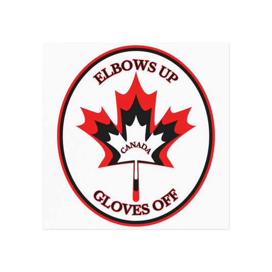 Fridge Magnet Canada - 'Elbows Up, Gloves Off' - English